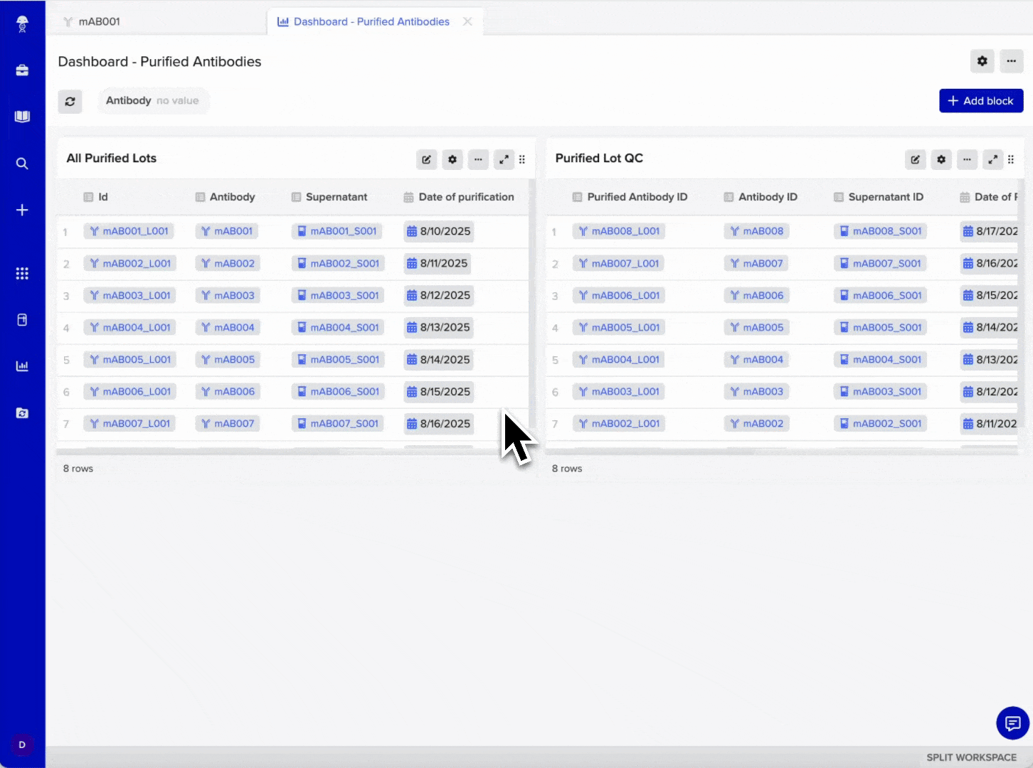 Benchling Insights screenshot