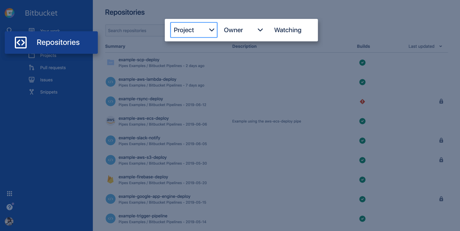 Bitbucket screenshot