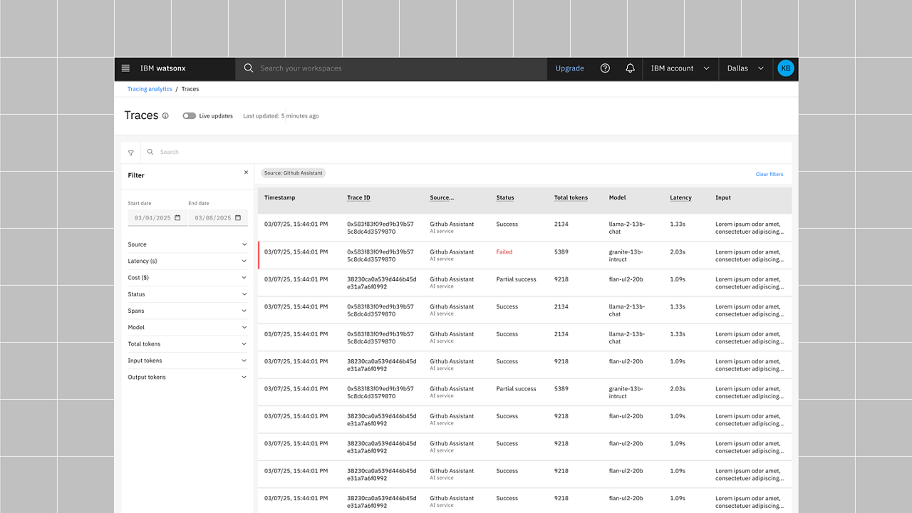IBM Watsonx screenshot