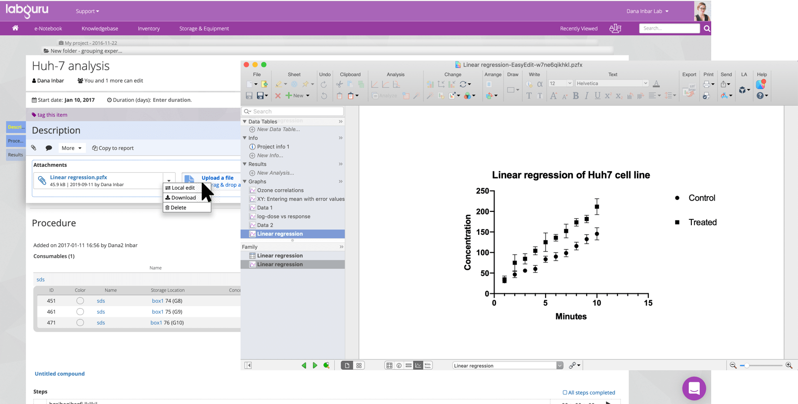 Labguru screenshot
