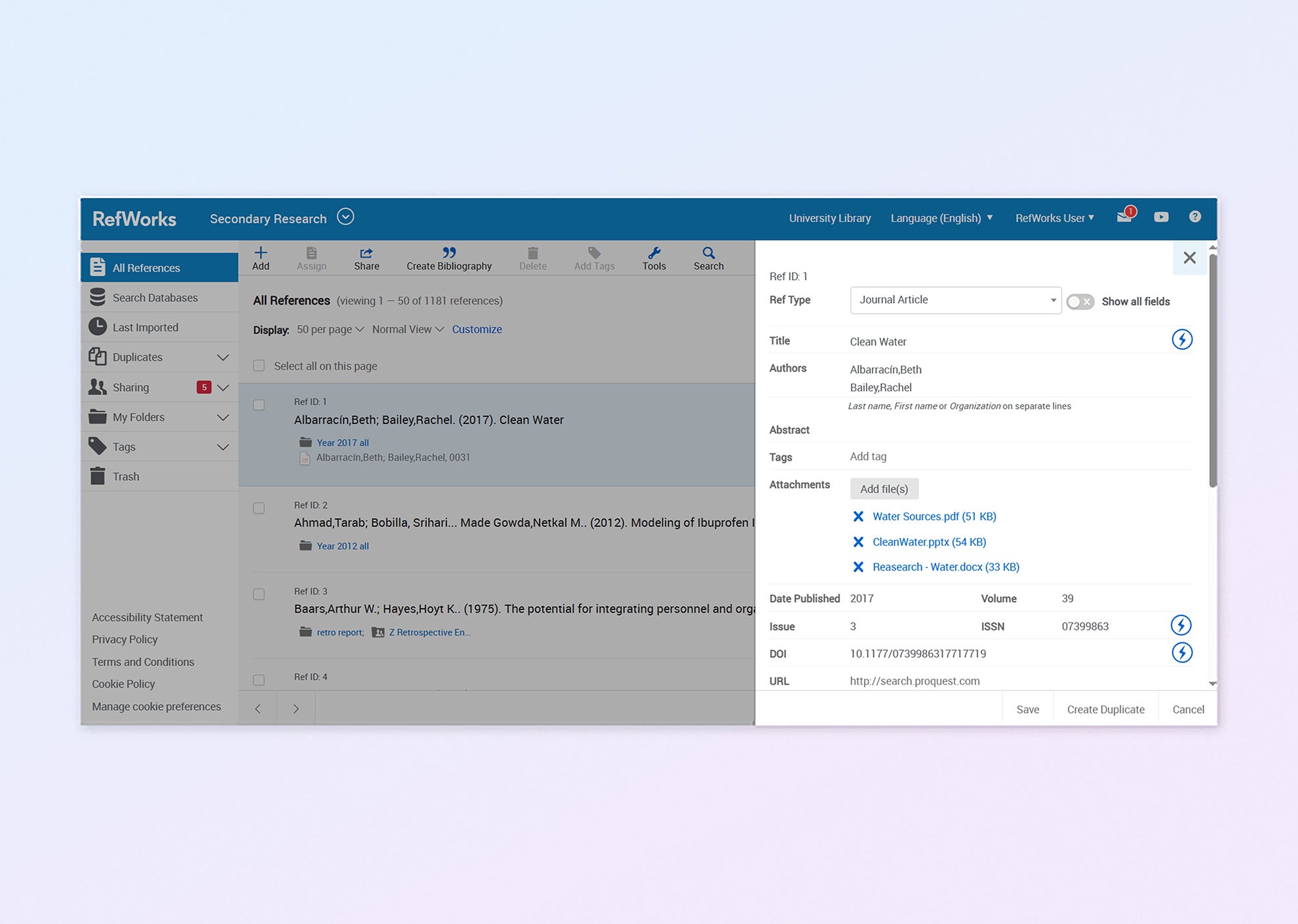 ProQuest screenshot