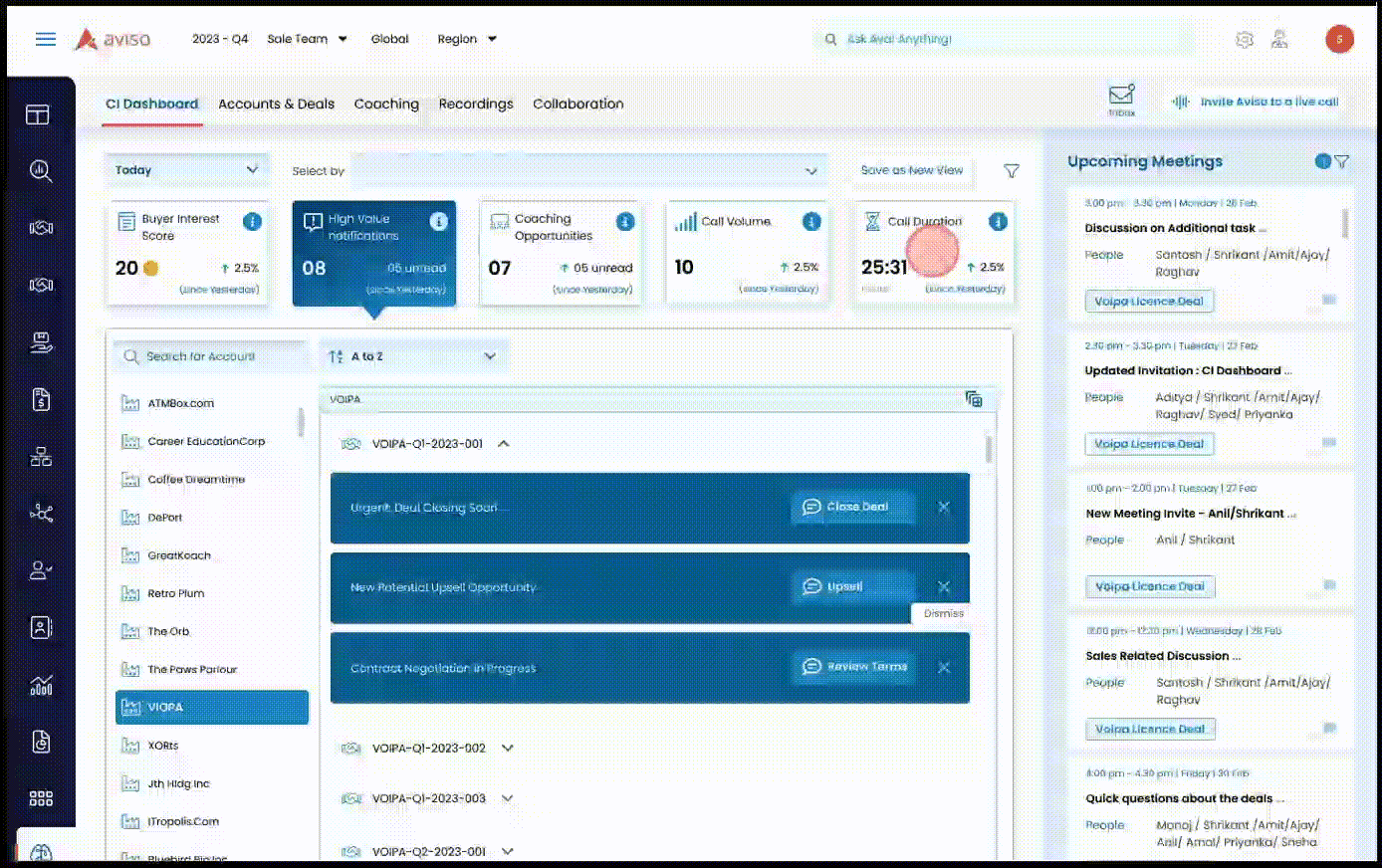Conversation Intelligence screenshot