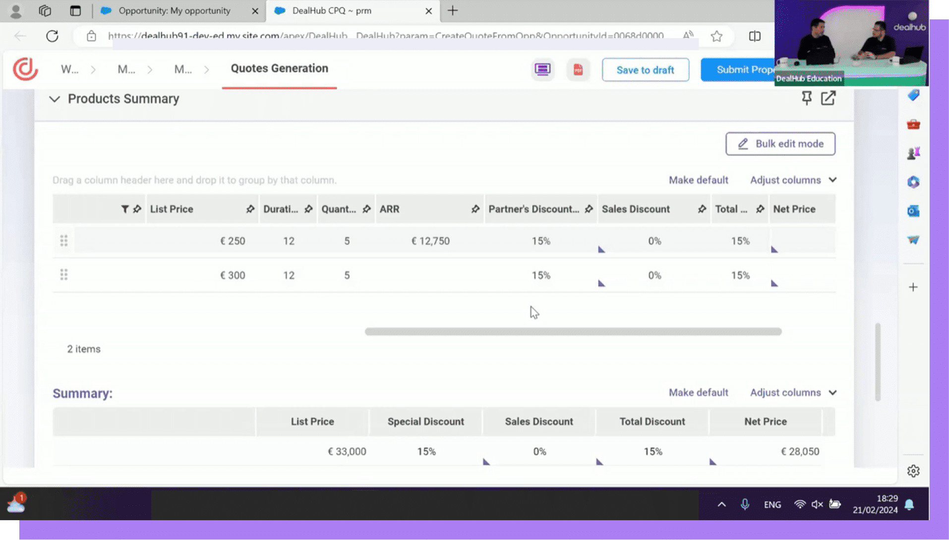 DealHub Usage Billing screenshot