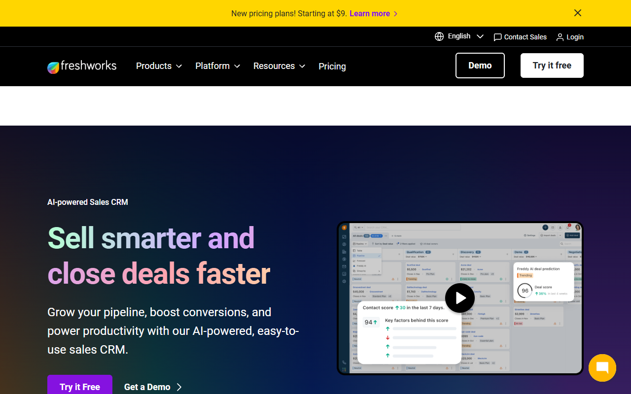 Freshsales screenshot