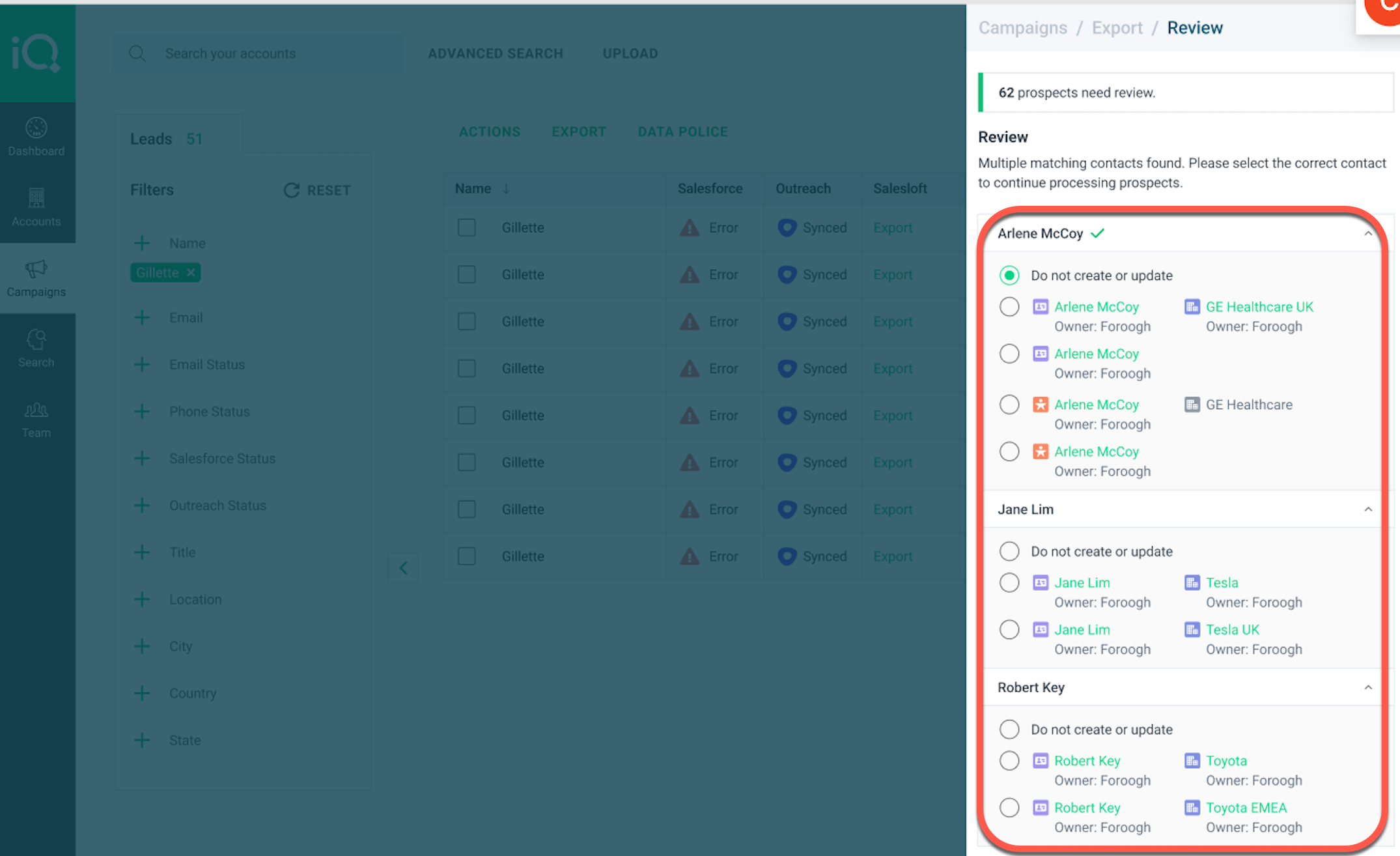 LeadIQ screenshot