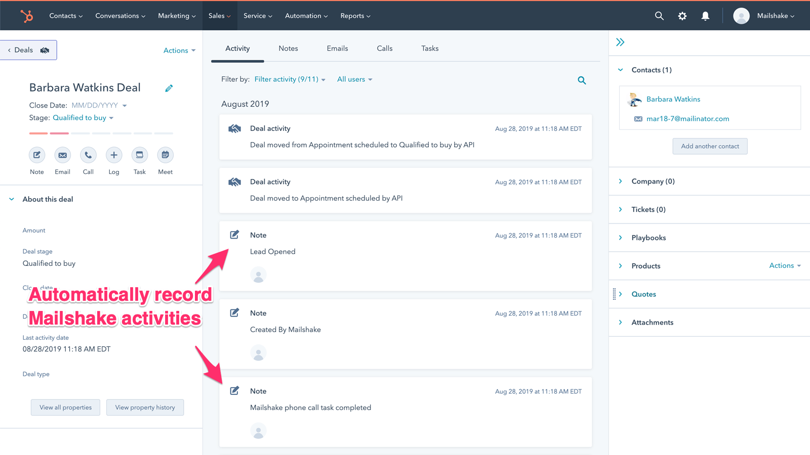 Mailshake screenshot