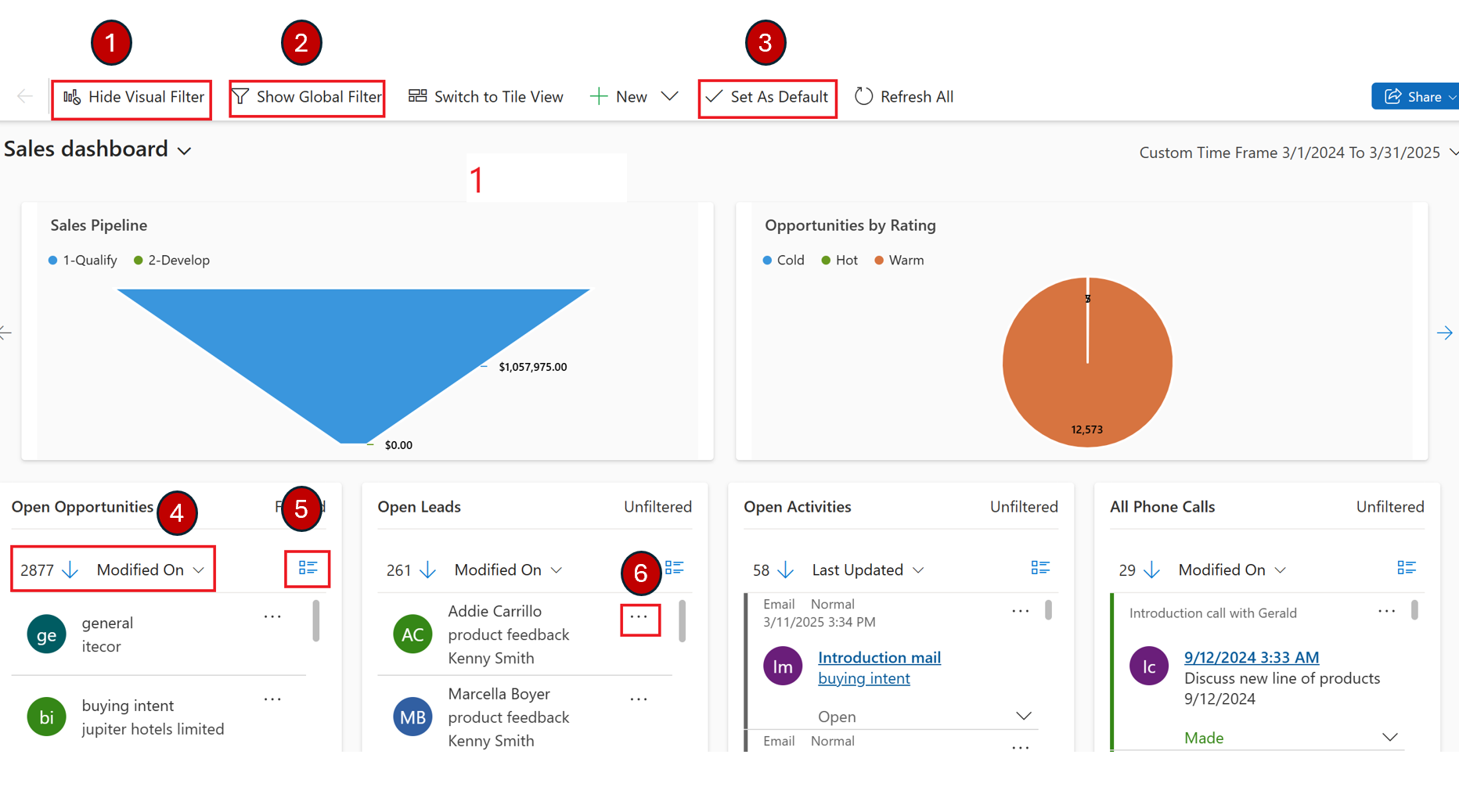 Microsoft Dynamics 365 Sales screenshot