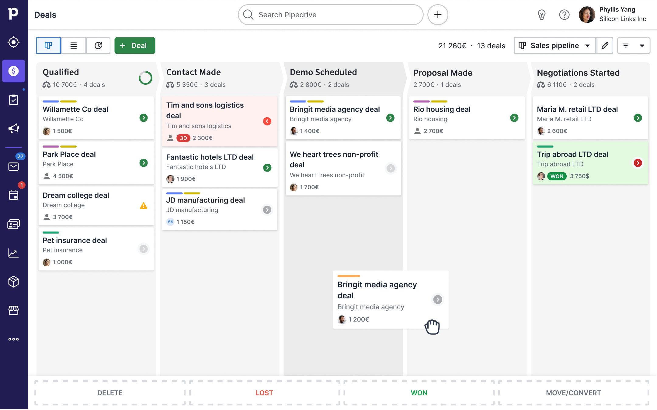 Pipedrive screenshot