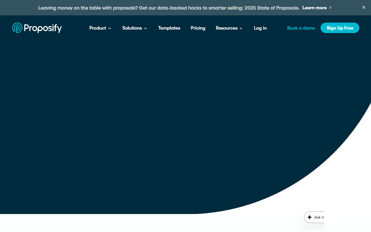 Proposify screenshot