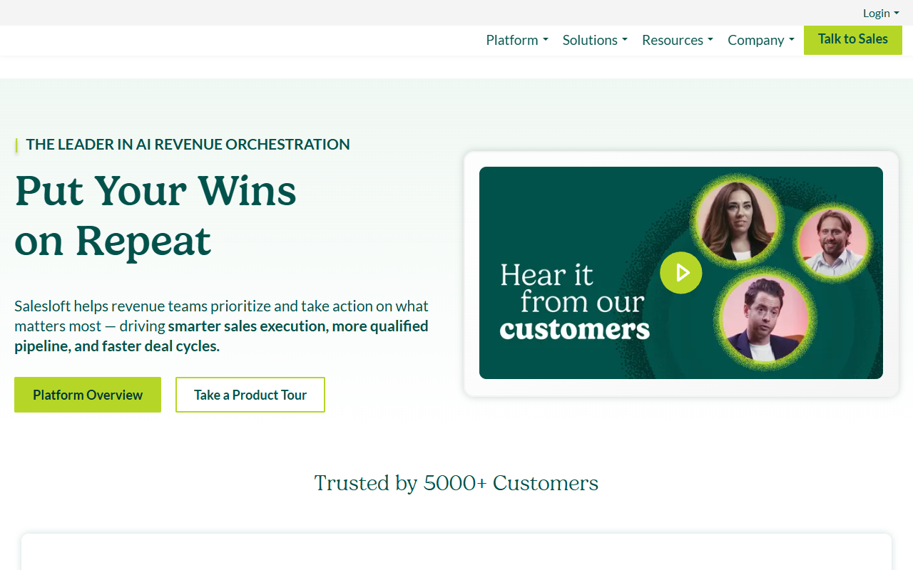 SalesLoft screenshot