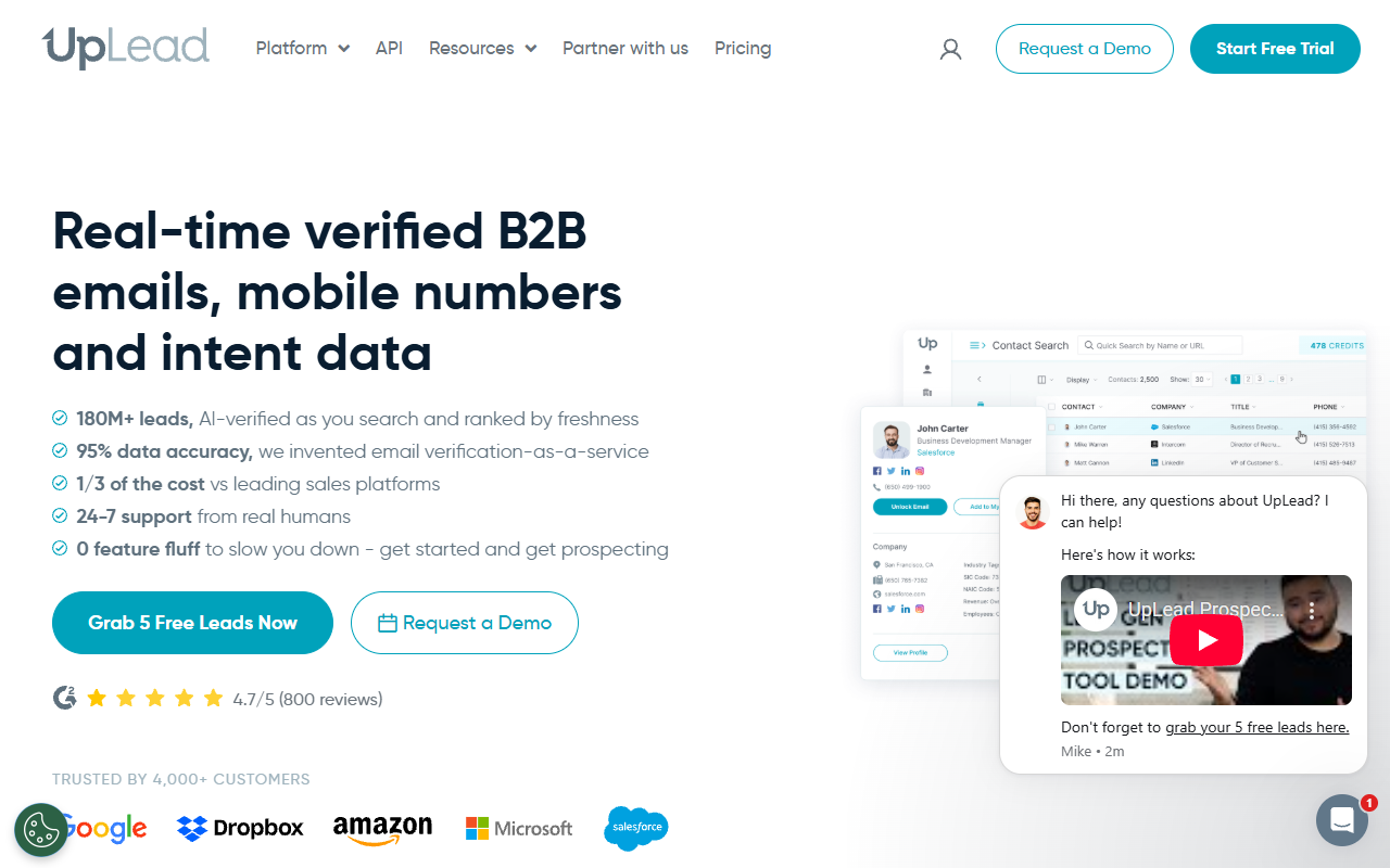 UpLead screenshot