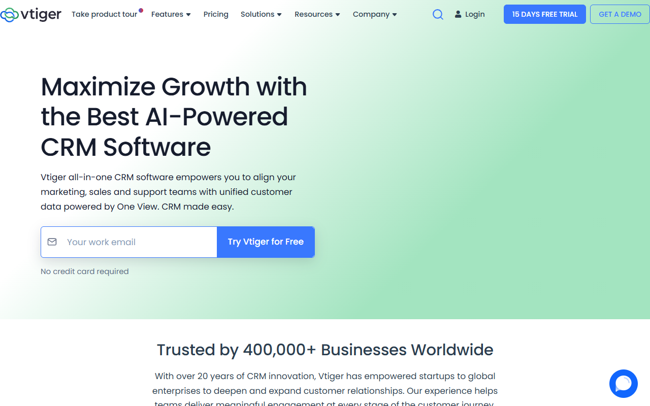 Vtiger CRM screenshot