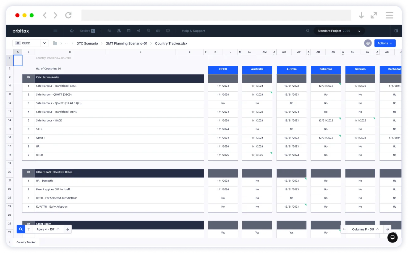 BEPS Action Plan Compliance screenshot