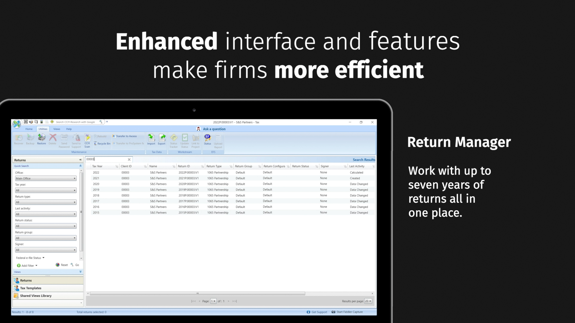 CCH Axcess screenshot