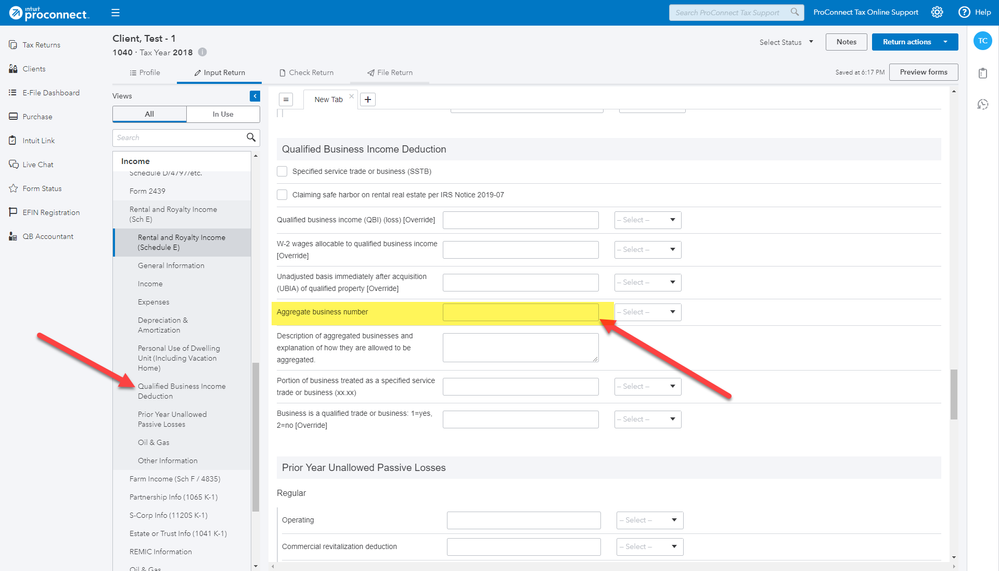 Intuit ProConnect screenshot