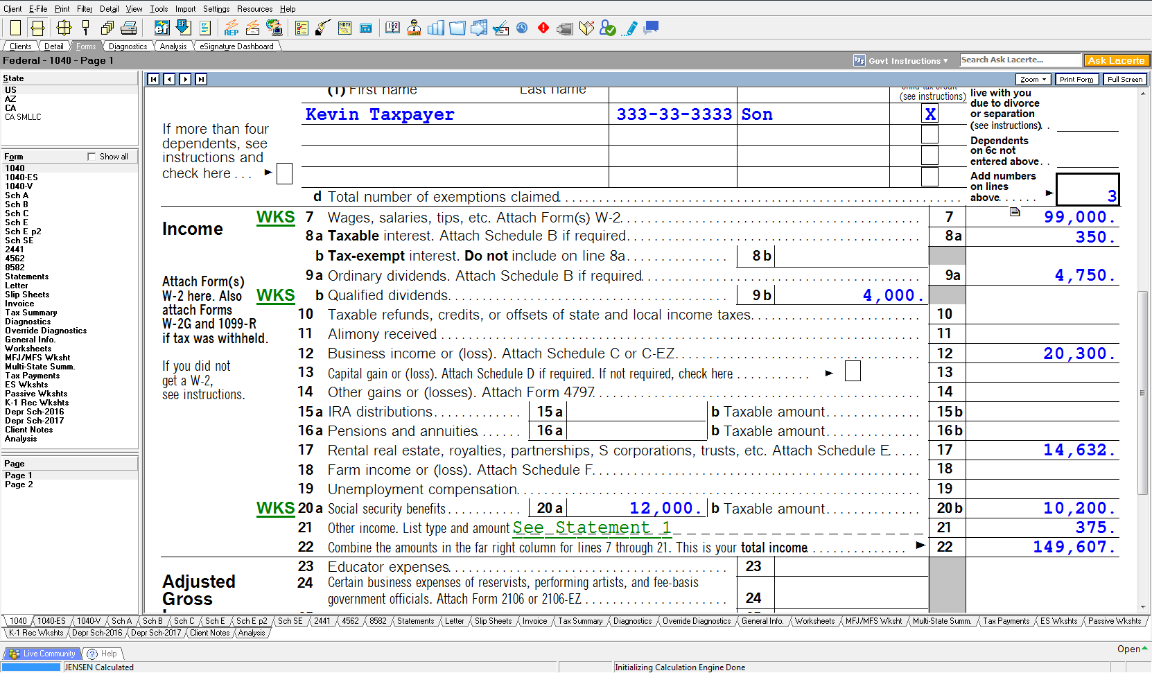 Lacerte screenshot