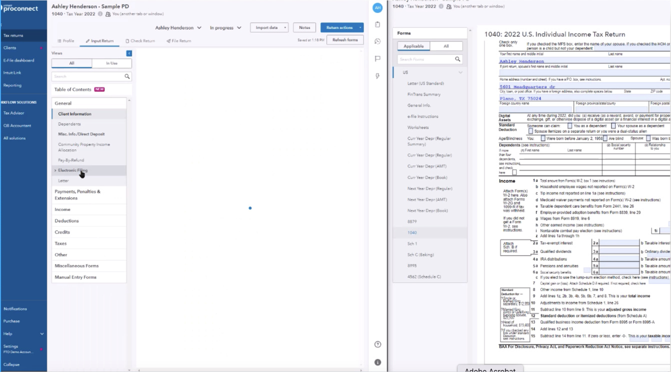 ProConnect screenshot