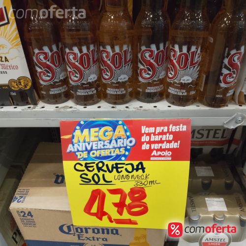 Cerveja Sol Premium Long Neck 330ml