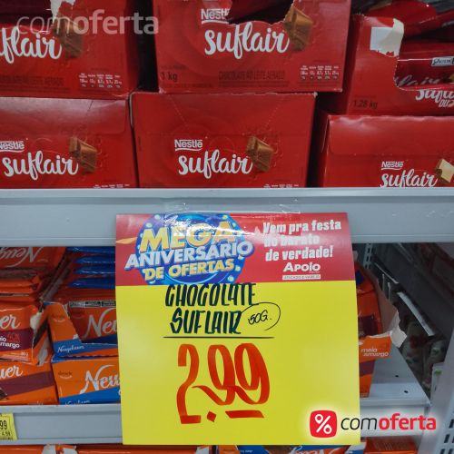 Chocolate Barra Ao Leite Suflair 50g