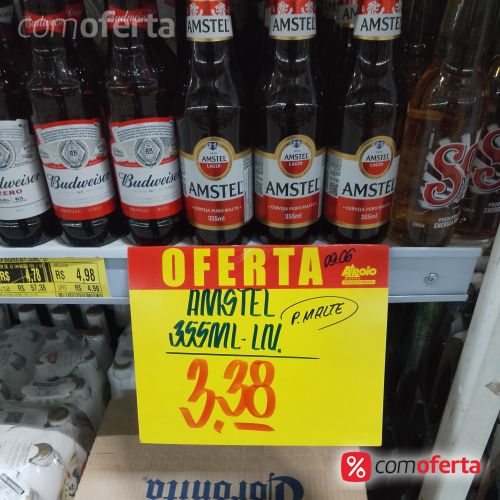 Cerveja Amstel Lager 355ml - Long neck