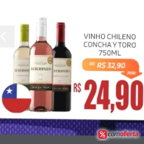 Vinho Chileno Concha Y Toro Reservado 750ml