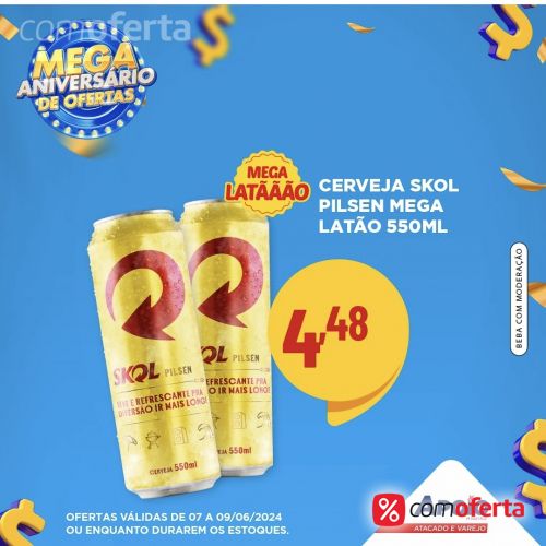 Cerveja Skol 550ml - Mega Latão