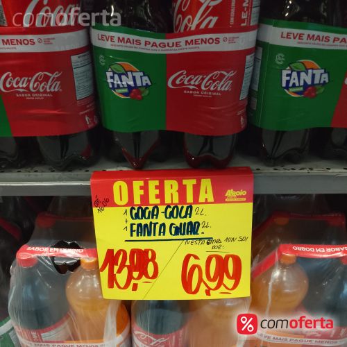 Refrigerante Coca Cola Pet 2L + Fanta Guaraná 2L