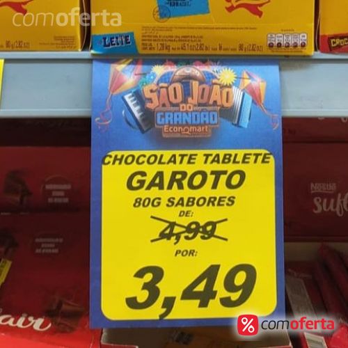 Chocolate Barra Garoto 80g