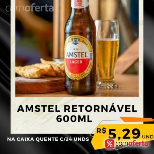 Cerveja Amstel 600ml Garrafa (Retornável)