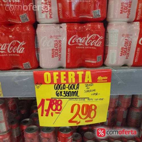 Refrigerante Coca Cola 350ml lata com 6 unidades