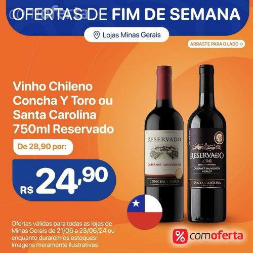 Vinho Chileno Santa Carolina Reservado 750ml