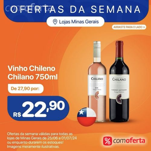 Vinho Chileno Chilano 750ml