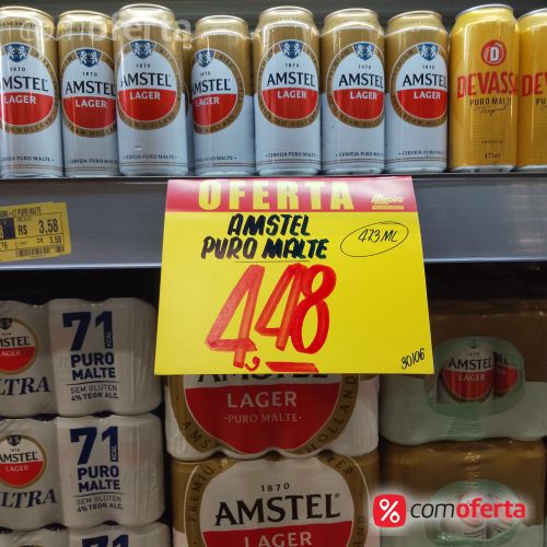 Cerveja Amstel Lager 473ml - Latão