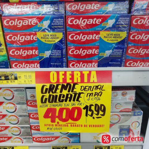 Creme Dental Colgate Máxima Proteção Anticáries 90g - 4 unis