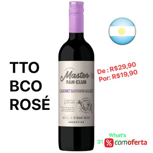 Vinho Argentino The Grill Master Fan Club 750ml