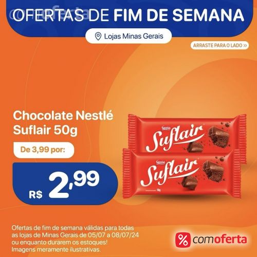 Chocolate Barra Ao Leite Suflair 50g