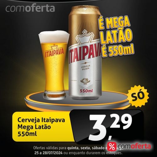 Cerveja Itaipava 550ml - Mega Latão