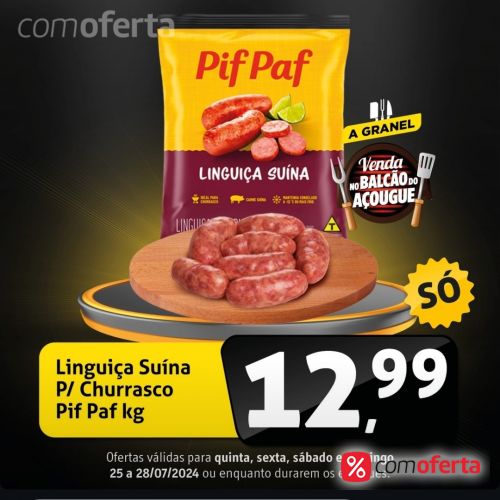 Linguiça Suína Pif Paf Churrasco Kg