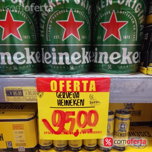 Barril Heineken com 5 Litros