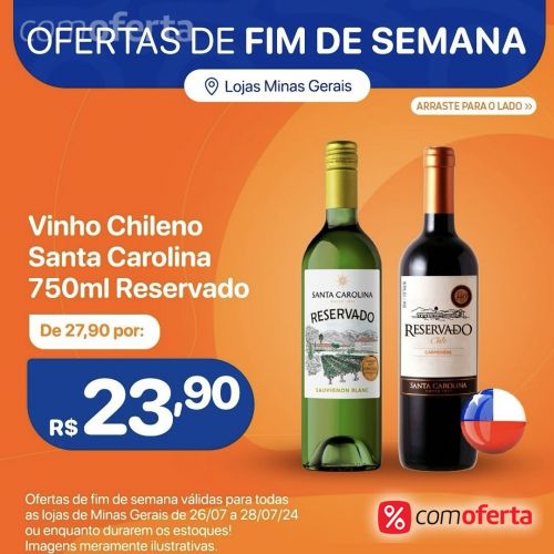 Vinho Chileno Santa Carolina Reservado 750ml