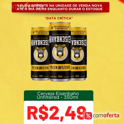 Cerveja Eisenbahn Unfiltered Lata 350 Ml