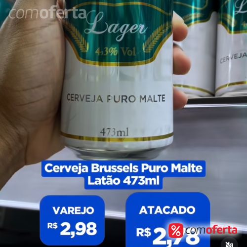 Cerveja Brussels Puro Malte - 473ml - Latão