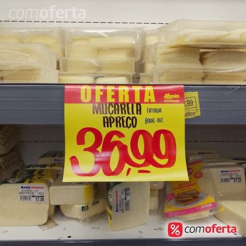 Queijo Mussarela Fatiada Apreço 800g