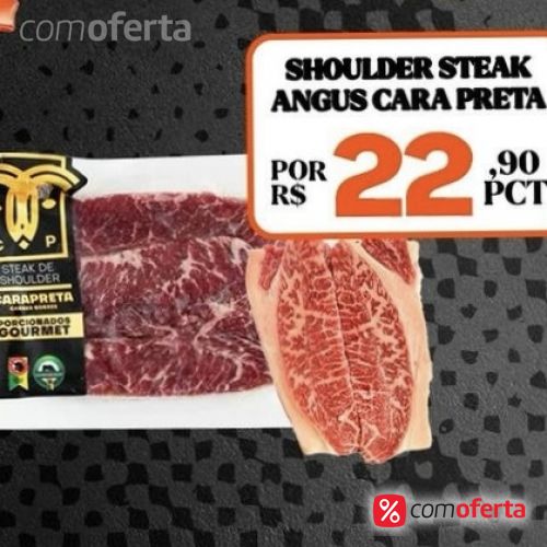 Shoulder Steak Bovino Angus Cara Preta Pct