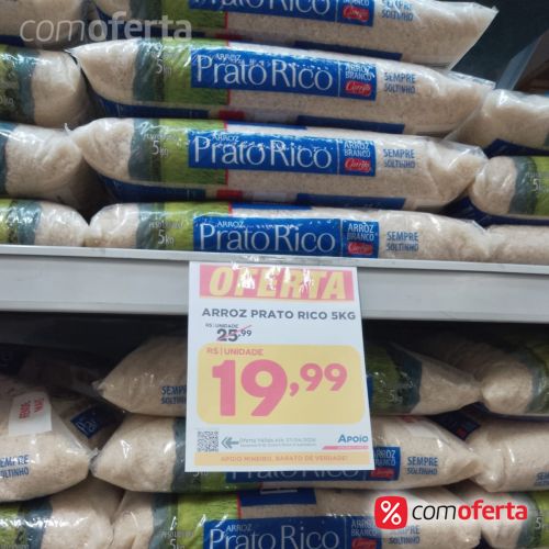 Arroz Branco Prato Rico Tipo 1- 5kg