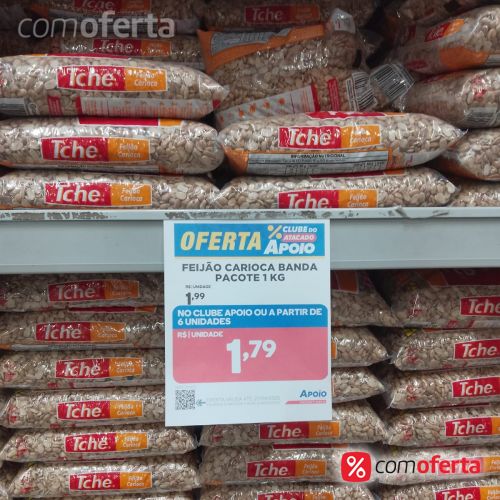 Feijão Carioca Uai Tchê Meia Banda - 1kg
