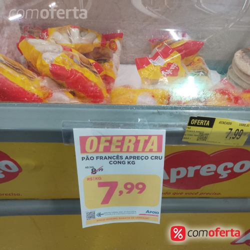 Pão de Sal - Francês Cru Apreço Congelado - Kg