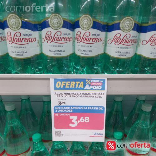 Água Mineral São Lourenço SEM Gás Pet 1.260ml