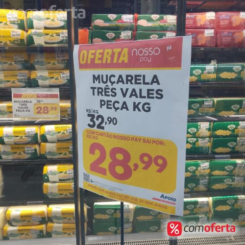 Queijo Mussarela Peça Pedaço Kg