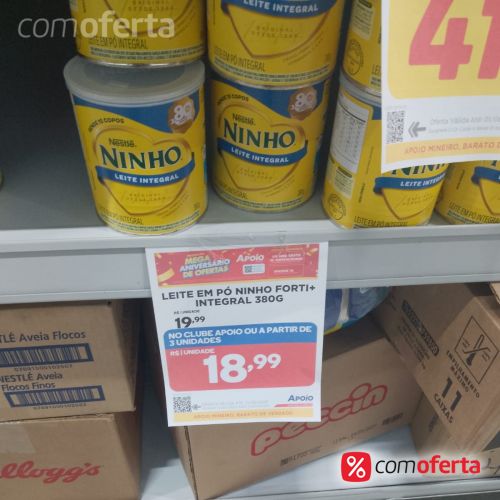 Composto Lácteo Nestlé Integral Instantâneo NINHO 10 GTS Forti+ 380g